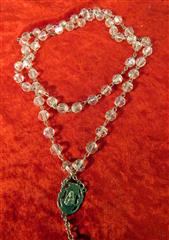 LOT OF TEN VINTAGE ROSARY AND PRAYER BEADS WITH CARRYING CASE